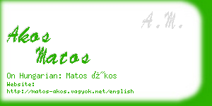 akos matos business card